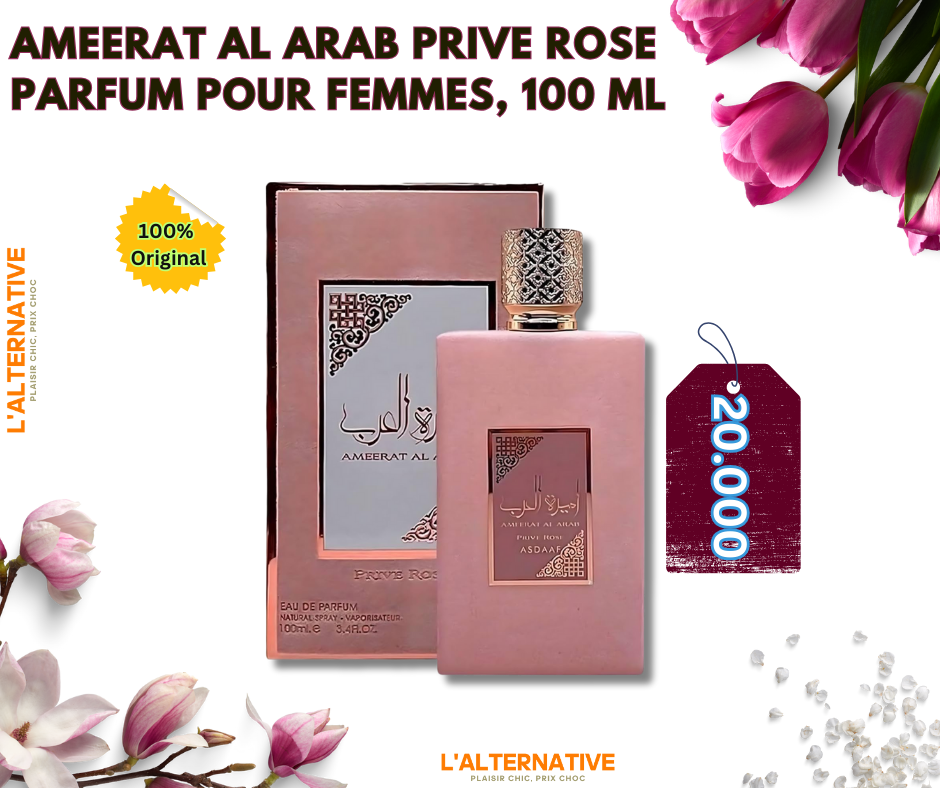 AMEERAT AL ARAB PRIVE ROSE PARFUM, FEMMES, EDP, 100 ML_1