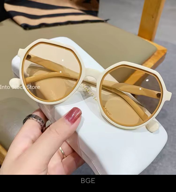 Round Frame Sunglasses Ins Trend Big Frame Sunglasses_5