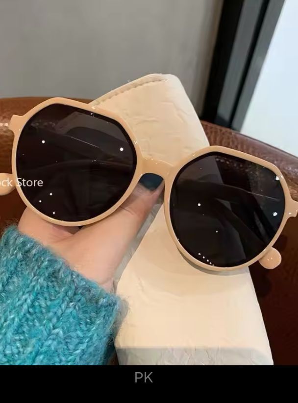 Round Frame Sunglasses Ins Trend Big Frame Sunglasses_1