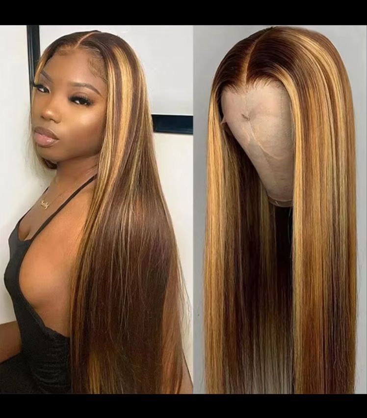 Highlight Wig Frontal, Natural Hairline Preplucked _3