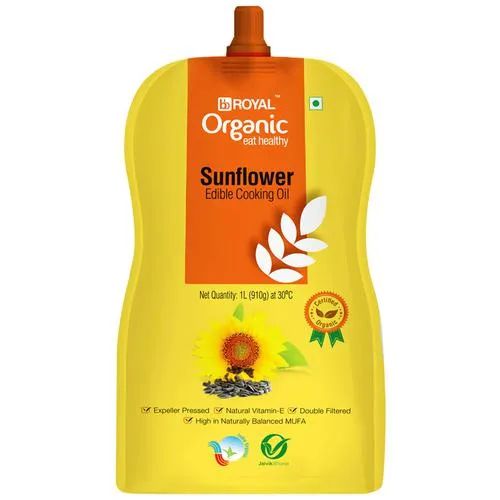 BB Royal Organic Cold Pressed Sunflower Cooking Oil - Cooks Indian Dishes, 3x1L Multipack_1