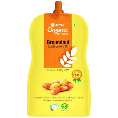 BB Royal Organic Cold Pressed Groundnut Cooking Oil - Cooks Indian Dishes, 3x1L Multipack_1