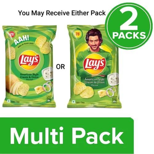 Lay's Potato Chips - American Style Cream & Onion Flavour, Party Pack_0