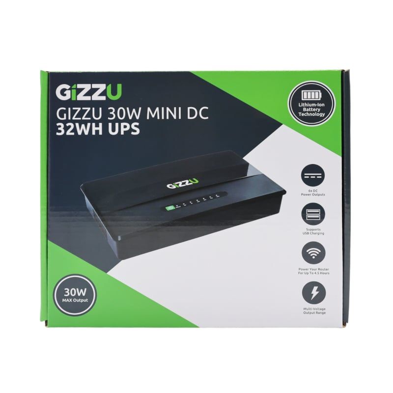 GIZZU 30W 32Wh 8800mAh Mini DC UPS Lithium – Black_3