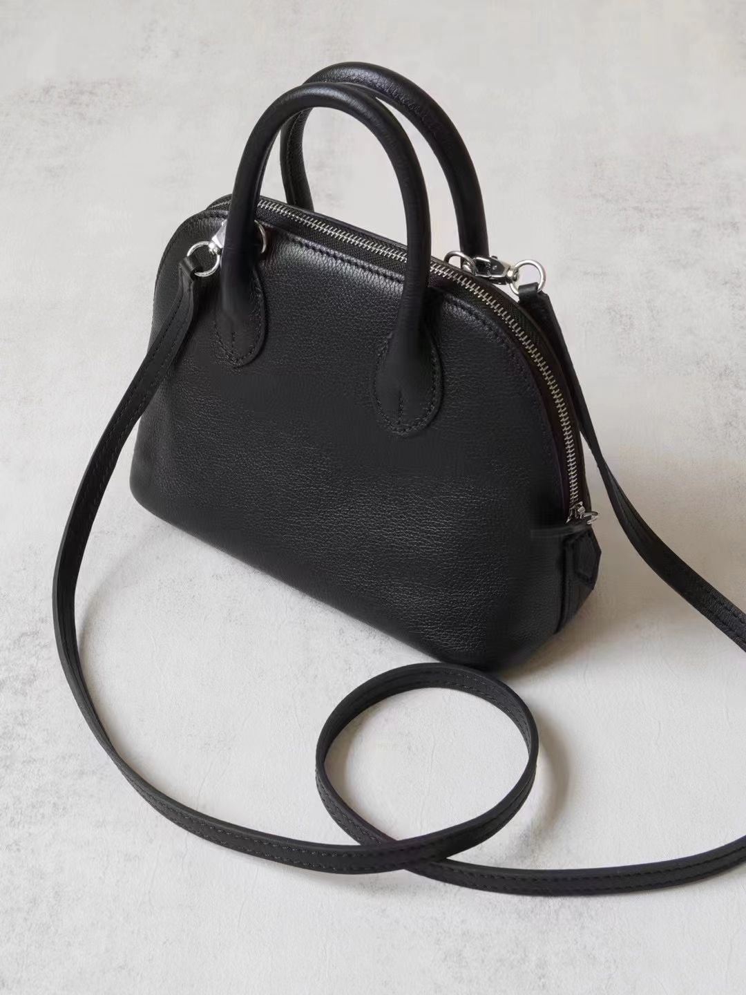 [Another Bag] Partisan Hand- Crafted Mini EV Leather Bowler Bag_1