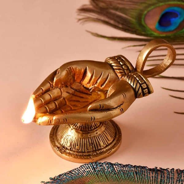 Hand Diya with Handle_0