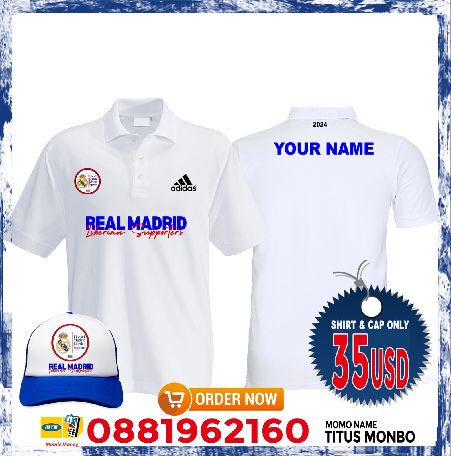 RMLS Adidas Polo T-shirt 👕 with Cap 🧢_0