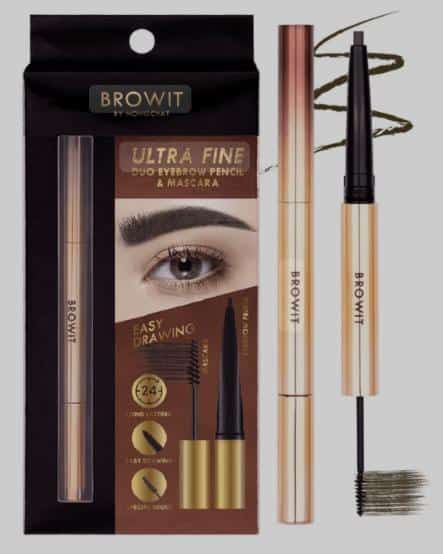 BROWIT Ultra Fine Duo Eyebrow Pencil Mascara - Ash Brown_0