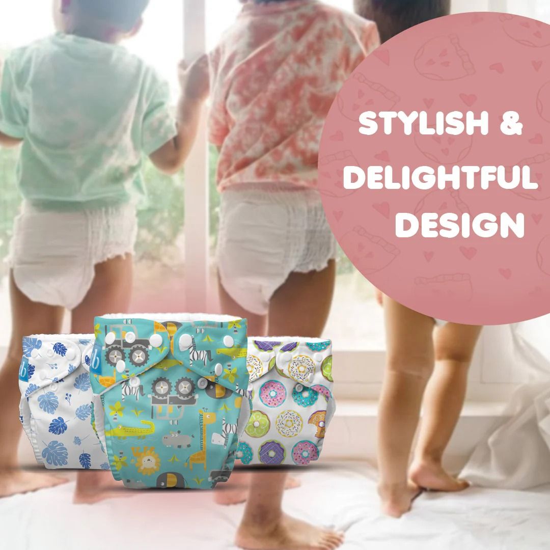 Kids' Free Size Reusable Cloth Diaper + Insert (0-24 Months)_1