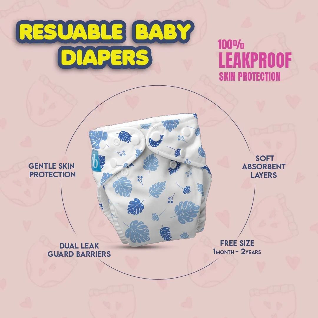 Kids' Free Size Reusable Cloth Diaper + Insert (0-24 Months)_2