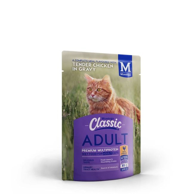  MONTEGO CLASSIC WET CAT CHICKEN POUCH 85G_0