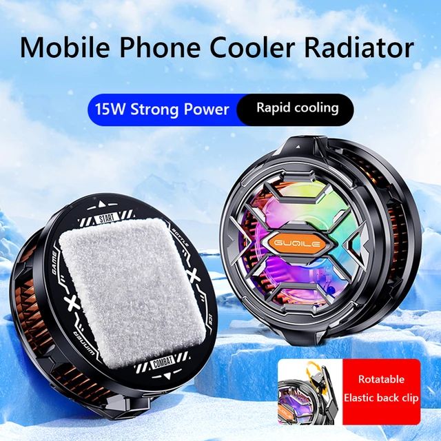 FS03 Semiconductor Mobile Phone Cooler Radiator 15W RGB Laptop Tablet Cooling Fan Radiator Game Cooling Strong Cooling for PUBG_1