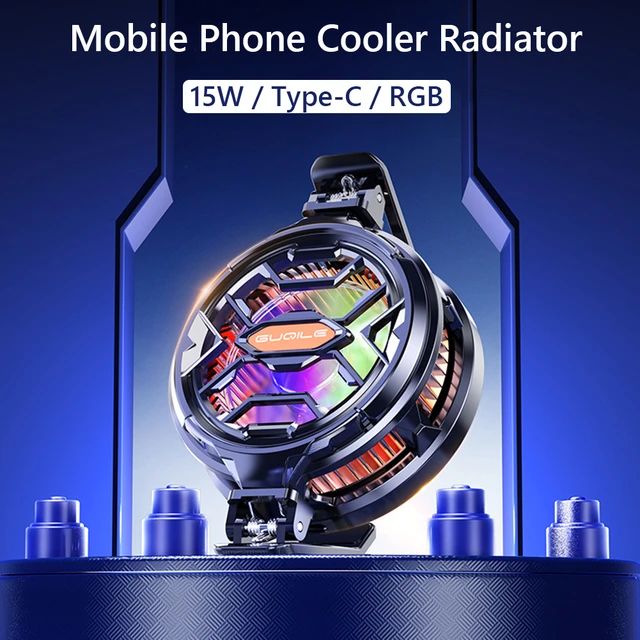 FS03 Semiconductor Mobile Phone Cooler Radiator 15W RGB Laptop Tablet Cooling Fan Radiator Game Cooling Strong Cooling for PUBG_2