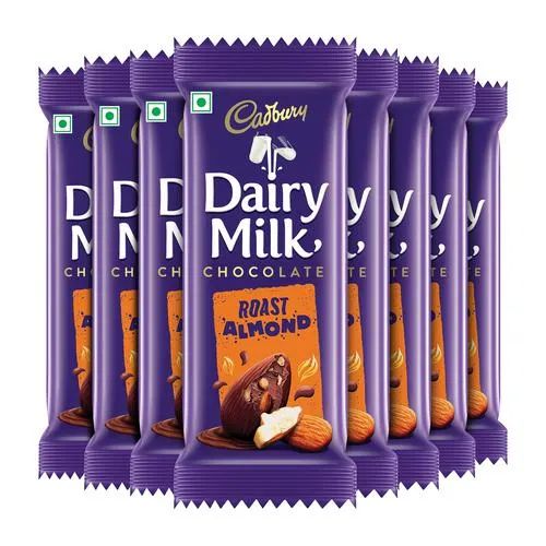 Cadbury Dairy Milk Roast Almond Chocolate Bar, 8 x 36 g Multipack_0