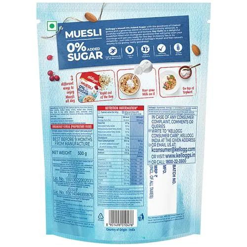 Kellogg's Muesli With 0% Added Sugar, 2x500 g Multipack_1