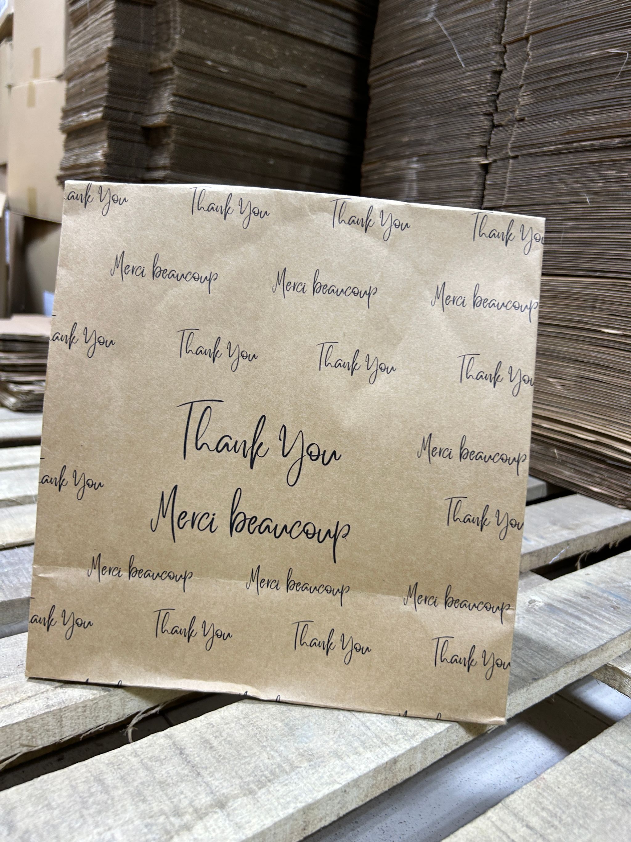 “THANK YOU” KRAFT DELIVERY TAKEOUT BAGS - 12” x 10” x 5” _6