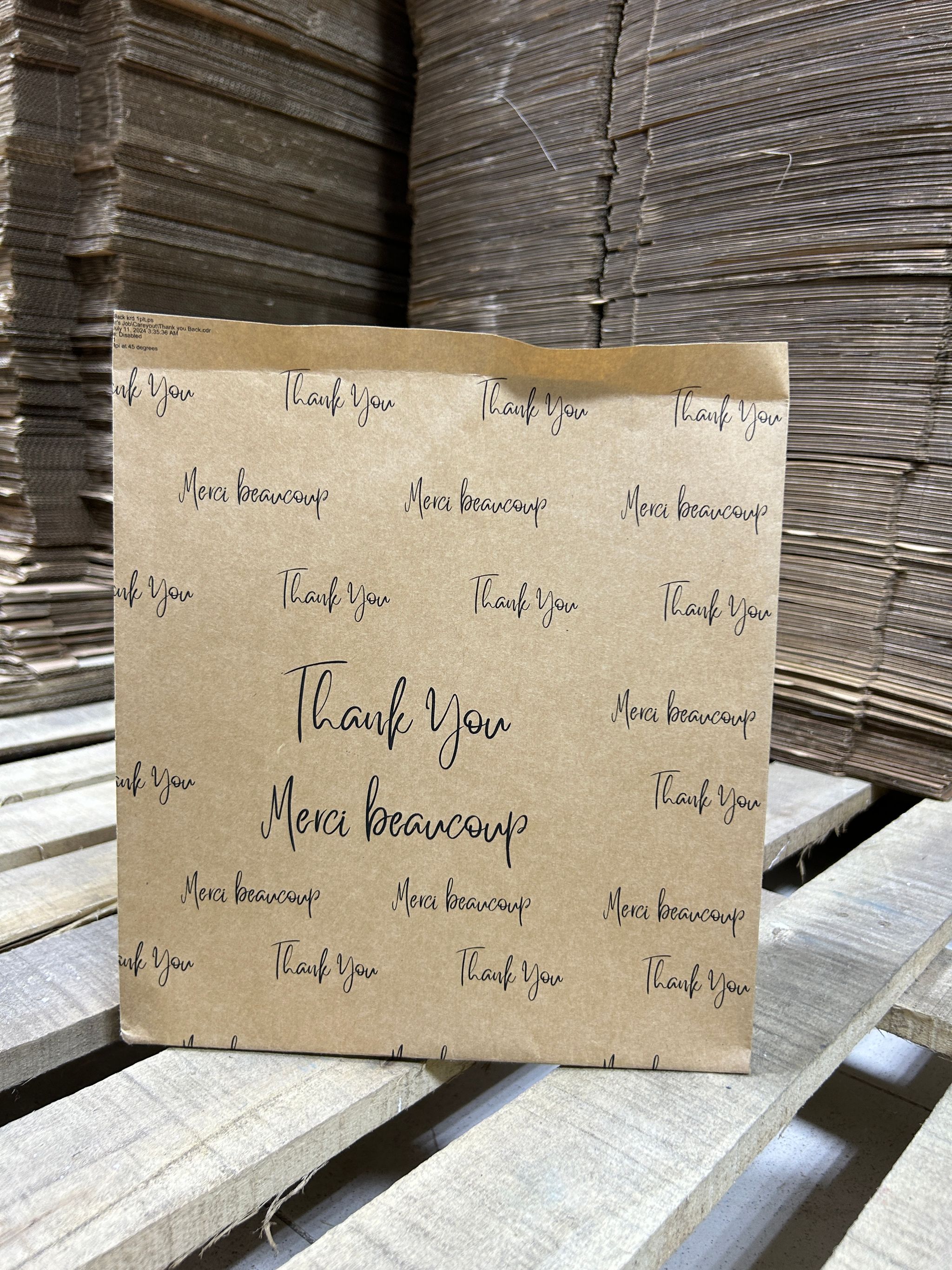 “THANK YOU” KRAFT DELIVERY TAKEOUT BAGS - 12” x 10” x 5” _1