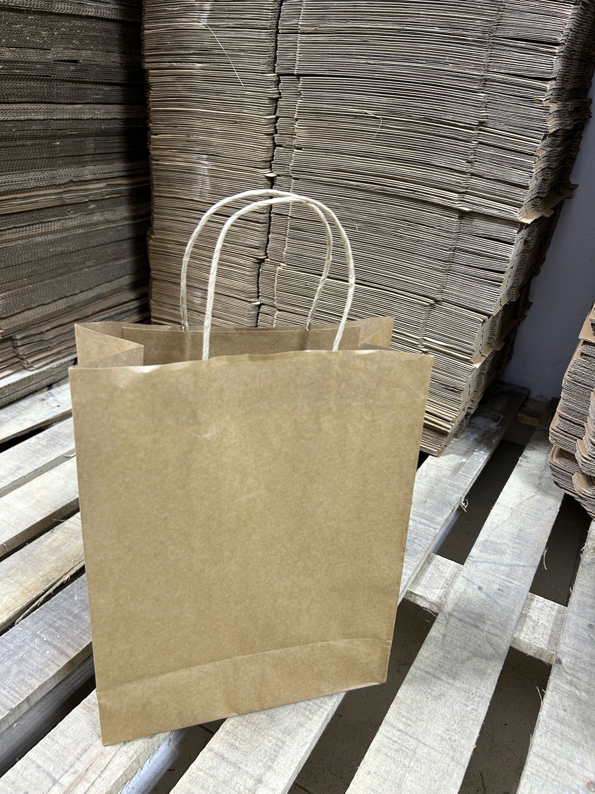 PLAIN BROWN DELIVERY CARRIER BAGS - 14” x 10” x 5'' ( WITH HANDLES )_8