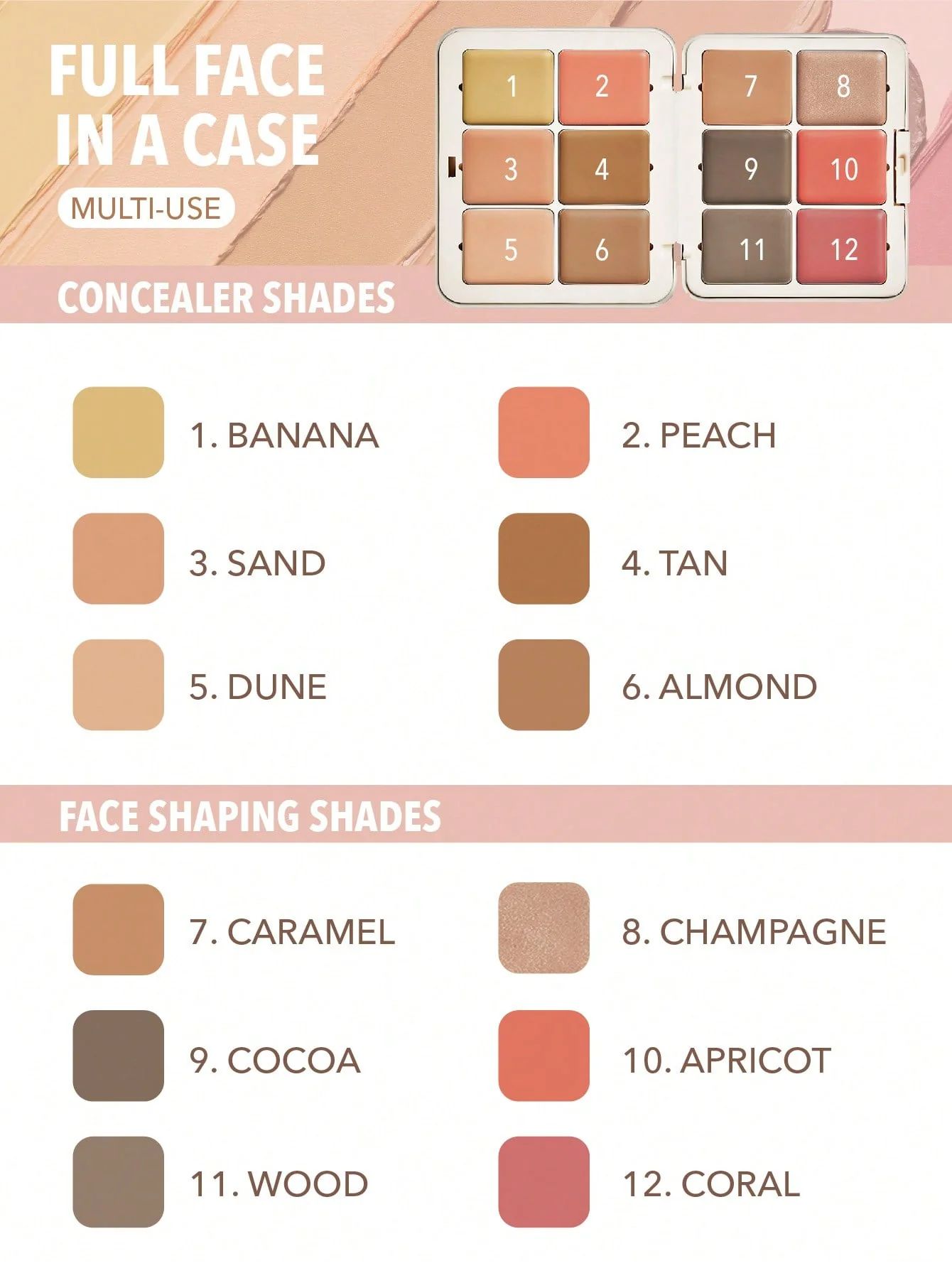 SHEGLAM All About That Face Multifunctional Face Palette - Vanilla Sculpt_2