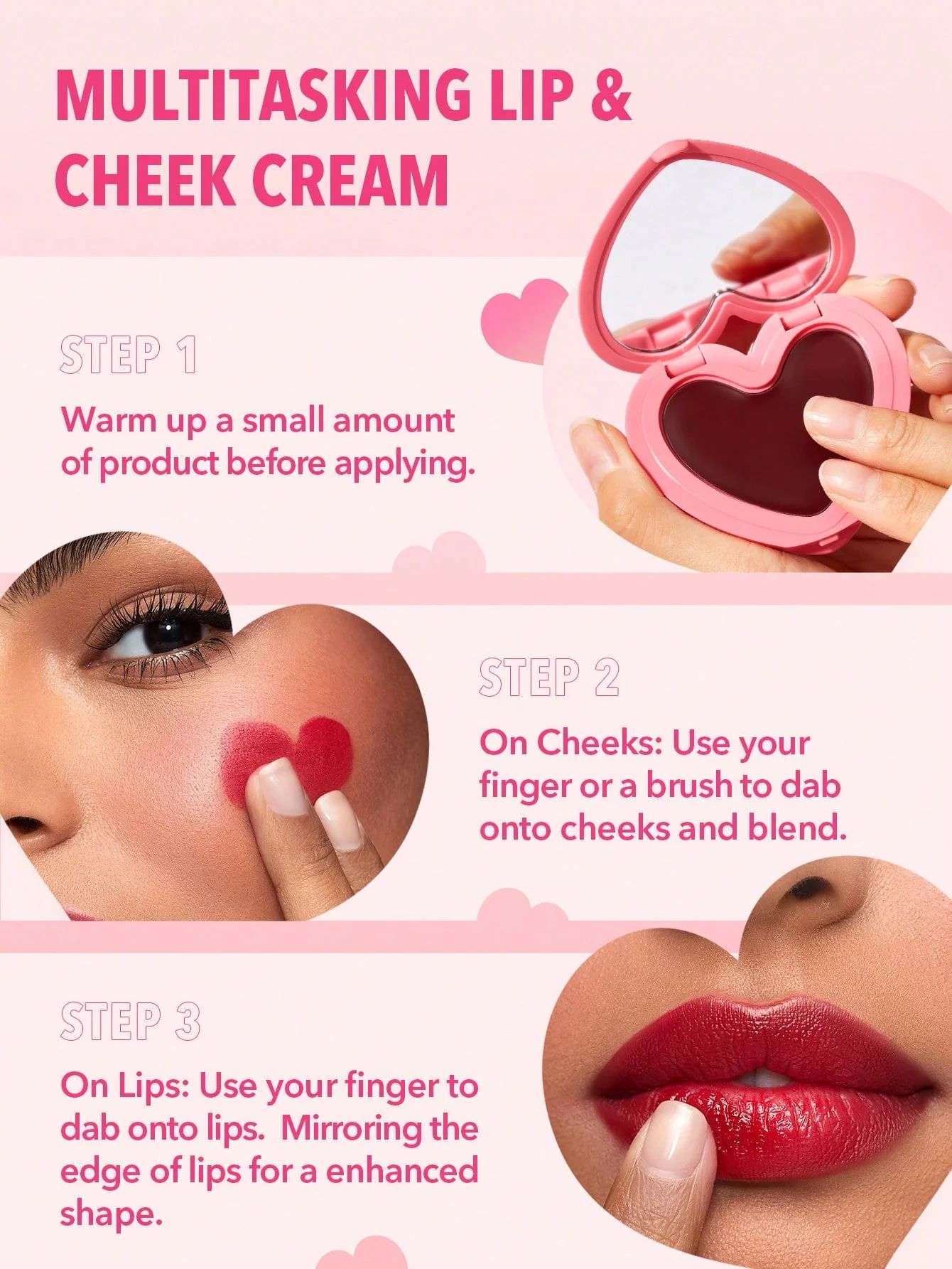 SHEGLAM Playing Cupid Cream Blush - Devotion_5