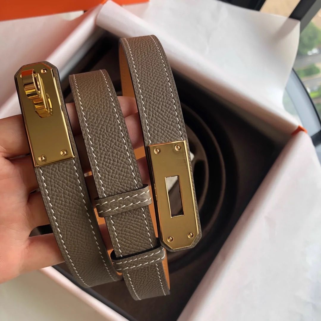 Twist Buckle Adjustable Belt (Epsom Leather)_10