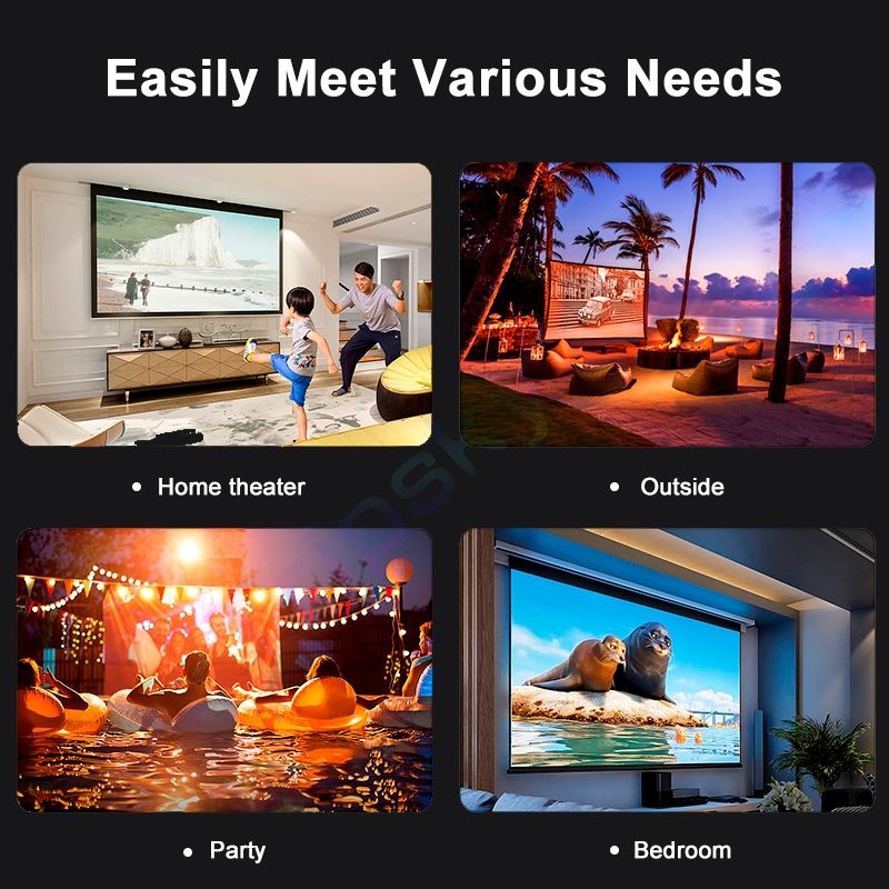 Tripsky T2mini Portable Projector 1GB RAM 8GB ROM 4K 2.4G+5G Wifi Android 9.0 OS 180 ANSI Lumen Projectors_9