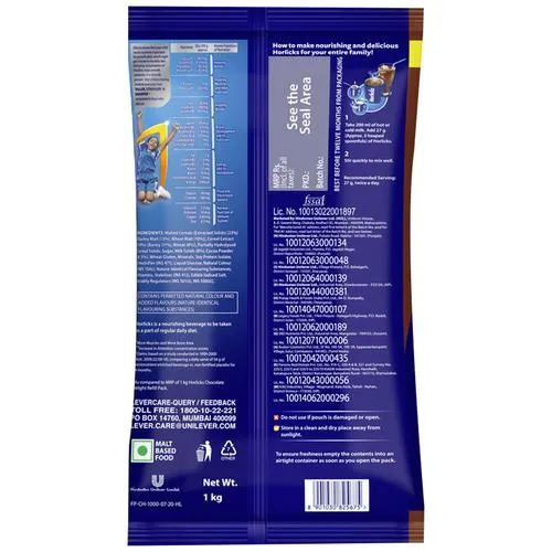 Horlicks Nutrition Drink - Chocolate, 1 kg Pouch_2