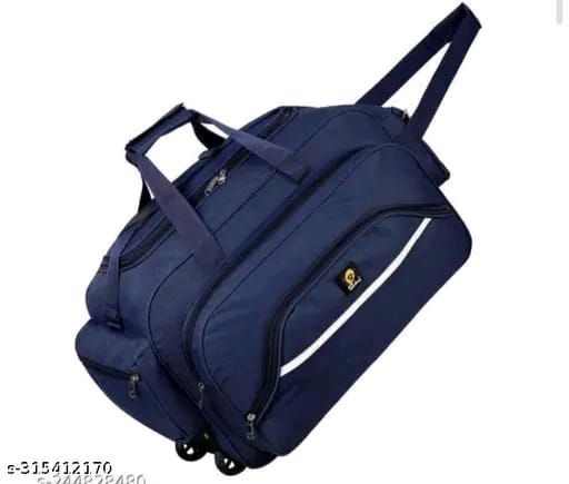 Duffel bag 80l strolley duffle bag -men women girl boy children with 2 wheel trolley cabin luggage bag -Green -Large capacity Material : Polyester_3