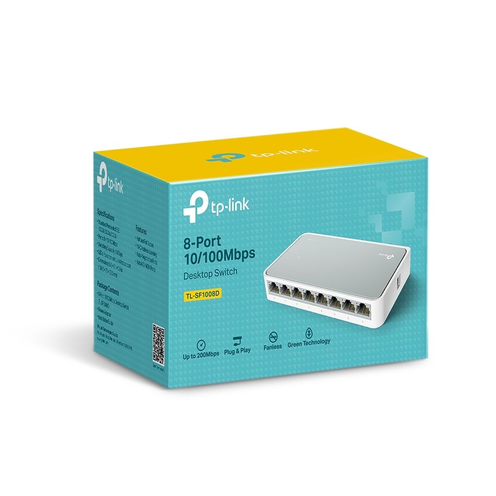 TP-LINK 8-Port 10/100Mbps Desktop Switch (TL-SF1008D)_0