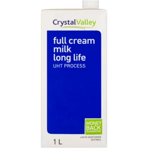 Crystal Valley Full Cream Long Life Milk 1L_0