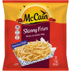 McCain Frozen Skinny Fries Potato Chips 1kg_0