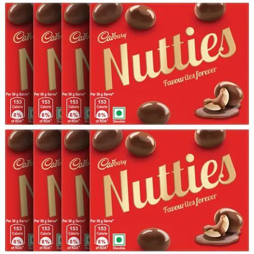 Cadbury Nutties Chocolate Pack, 8 x 30 g Multipack_1