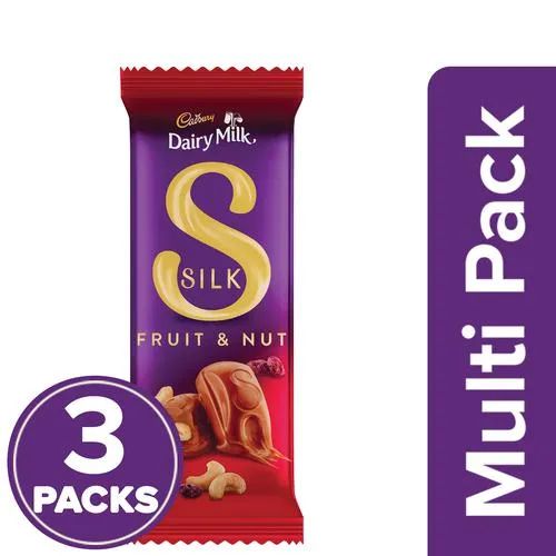 Cadbury Dairy Milk Silk Fruit & Nut Chocolate Bar, 3 x 137 g Multipack_0