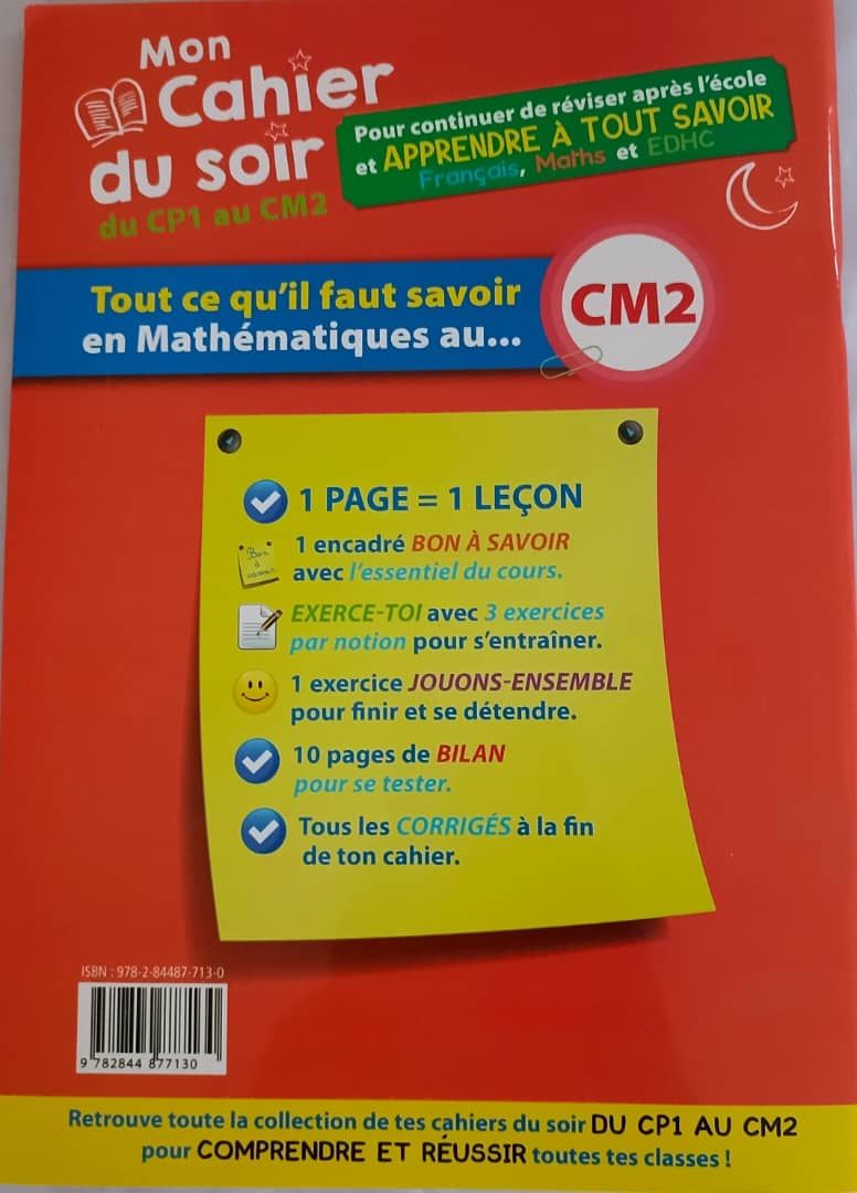 Mon Cahier du soir Mathematiques - CM2_1