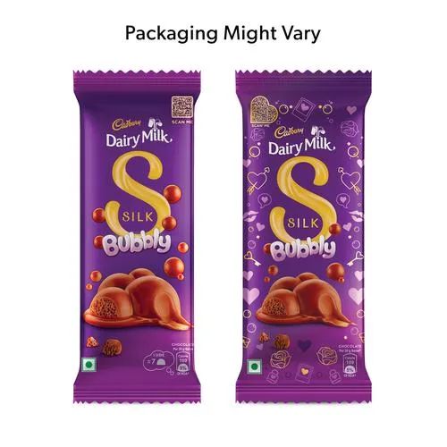 Cadbury Dairy Milk Silk Bubbly Chocolate Bar, 3 x 120 g Multipack_1