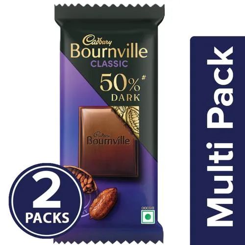 Cadbury Bournville Rich Cocoa Dark Chocolate Bar, 2 x 31 g Multipack_0