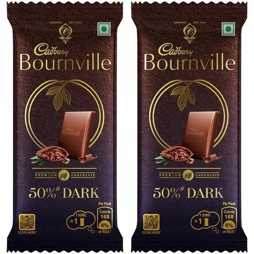 Cadbury Bournville Rich Cocoa Dark Chocolate Bar, 2 x 31 g Multipack_1