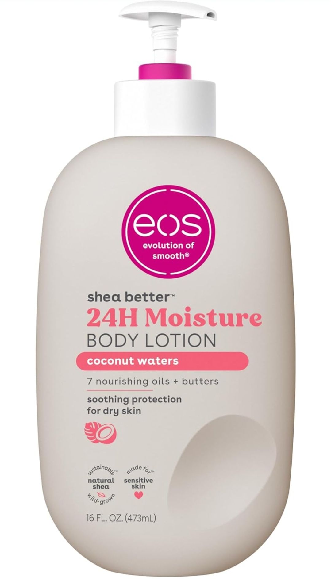 EOS Shea Better Body Lotion 24-Hour Moisture Skin Care, Lightweight & Non-Greasy, Made with Natural Shea, Vegan, 16 Fl Oz _0