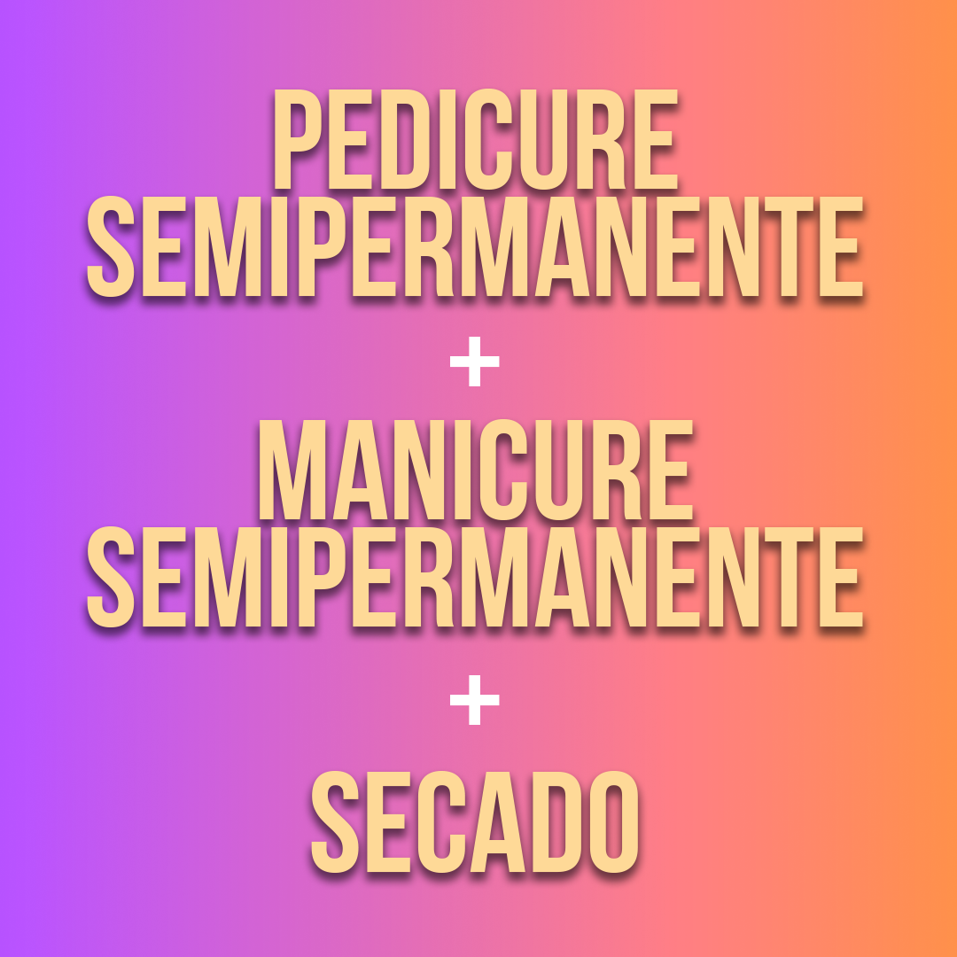 Manicure semi, pedicure y secado_0