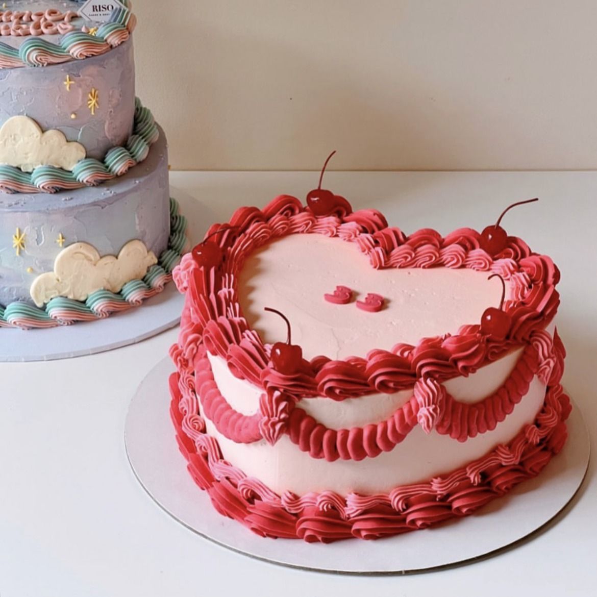 Vintage Heart Cakes💖 | Bizcocho Forma Corazon_0