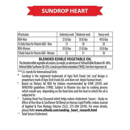 Sundrop Heart Oil - Vegetable, 3 L Jar_4