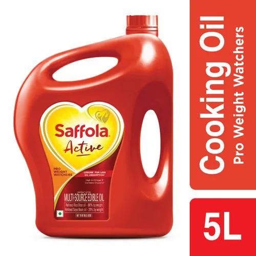 Saffola Active Refined Cooking Oil, 5 L Jar_0