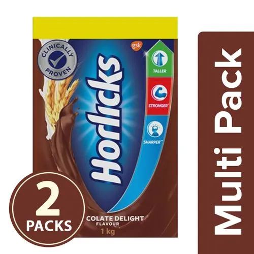 Horlicks Nutrition Drink - Chocolate, 2x1 kg (Multipack)_0