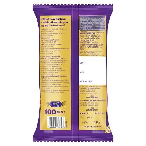 Cadbury Choclairs Gold Candy, 520 g (100 Candies)_2