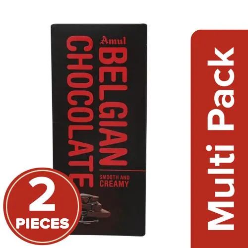 Amul Belgian Chocolate - Smooth & Creamy, 2 x 125 g Multipack_0