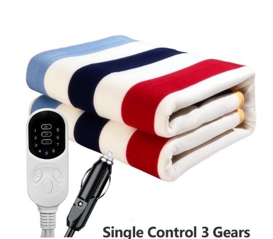 DC12V Battery Powered Single Electric Heated Blanket_0