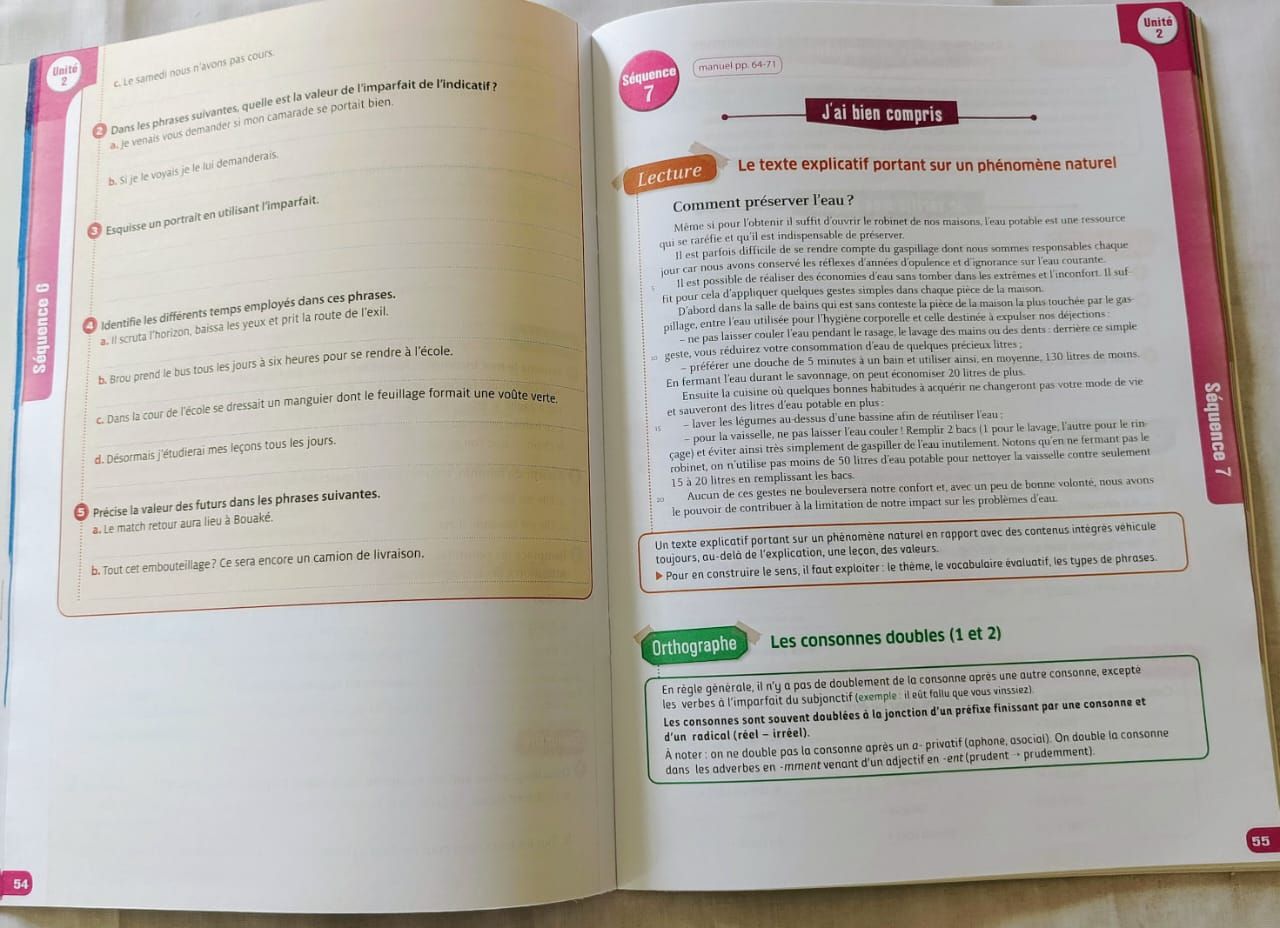 Français (Collection Ecole, Nation et Développement)  - (Livret d’activités) 4ieme_2