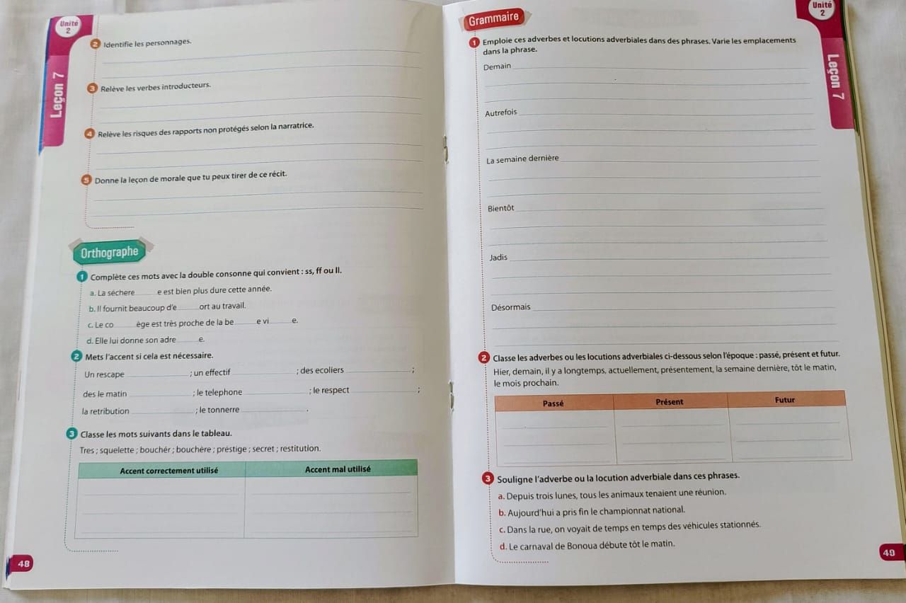 Français (Collection Ecole, Nation et Développement)  - (Livret d’activités) 6ieme_2