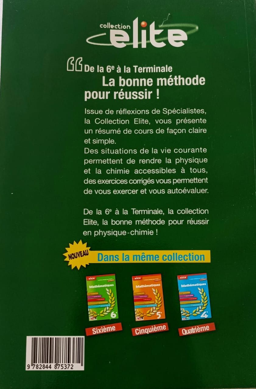 Physique/Chimie (ELITE) - (Parascolaire) 6ieme_1