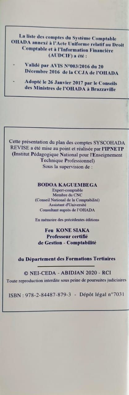 Sys. C. OHADA / Liste des comptes (Edition 2021)  - (Comptabilité)_1